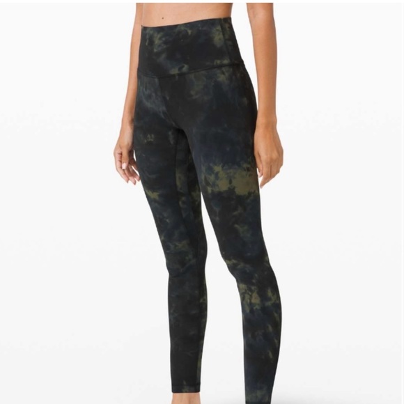 Lululemon space dye green and black leggings - Picture 2 of 4